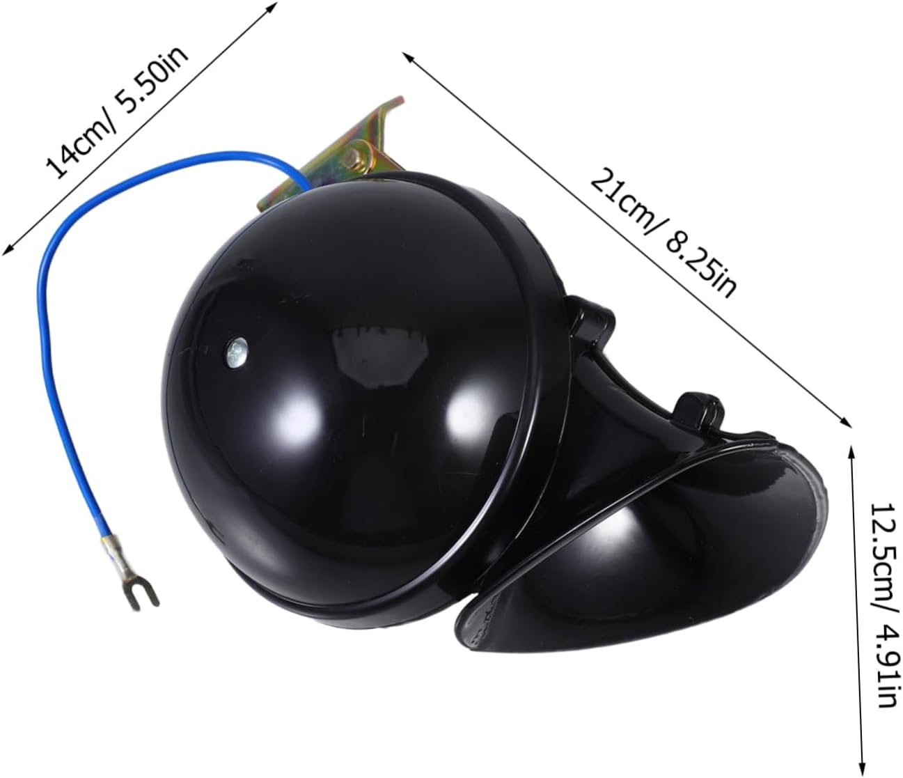 Super Loud Single Tone Electric Snail Horn for Cars Trucks and Motorcycles Easy to Install Universal Fit High-Pitched Sound for Urban and Rural Use