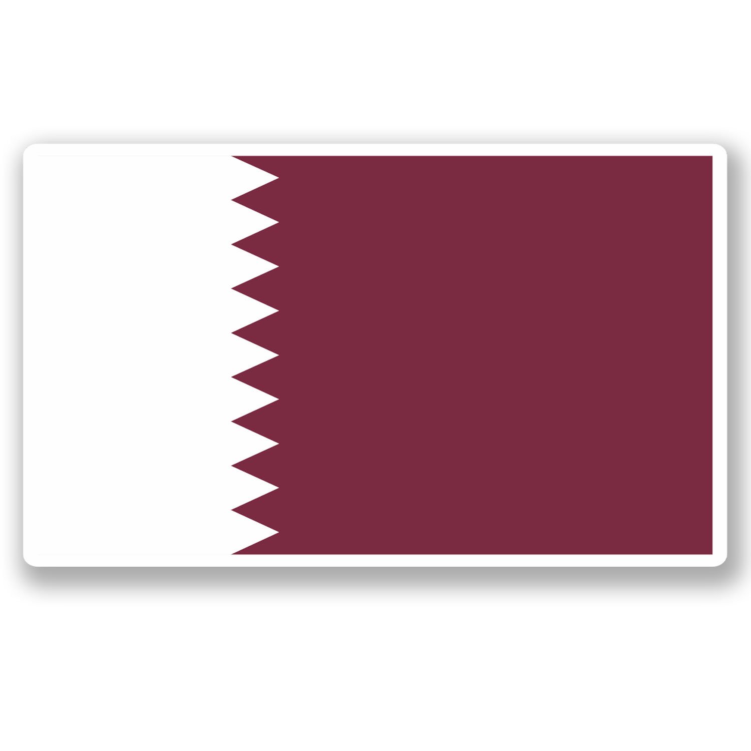 DestinationVinyl 2 x Qatar Doha Vinyl Sticker Luggage Travel Bike Laptop Map Flag Car Decal #5403 (10cm Wide x 6cm Tall)