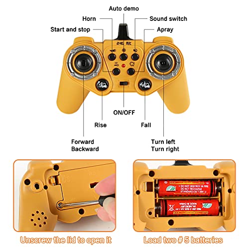 Leopmase Remote Control Forklift,11 Channel Electric Rc Forklift Construction Toys,W/Boxes/Sound And Light Spray, Two Rechargeable Batteries & Charger, Engineering Car Toy Boy Gift #TOP5
