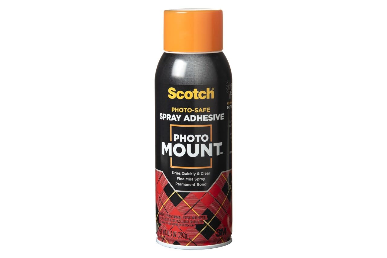 Photo Mount Spray Adhesive 10.3oz (305gr.) Transparent color, 1 bottle/pack | Ideal for mounting photographs, Prints and Pictures | Glue | Super Glue | Scotch adhesive