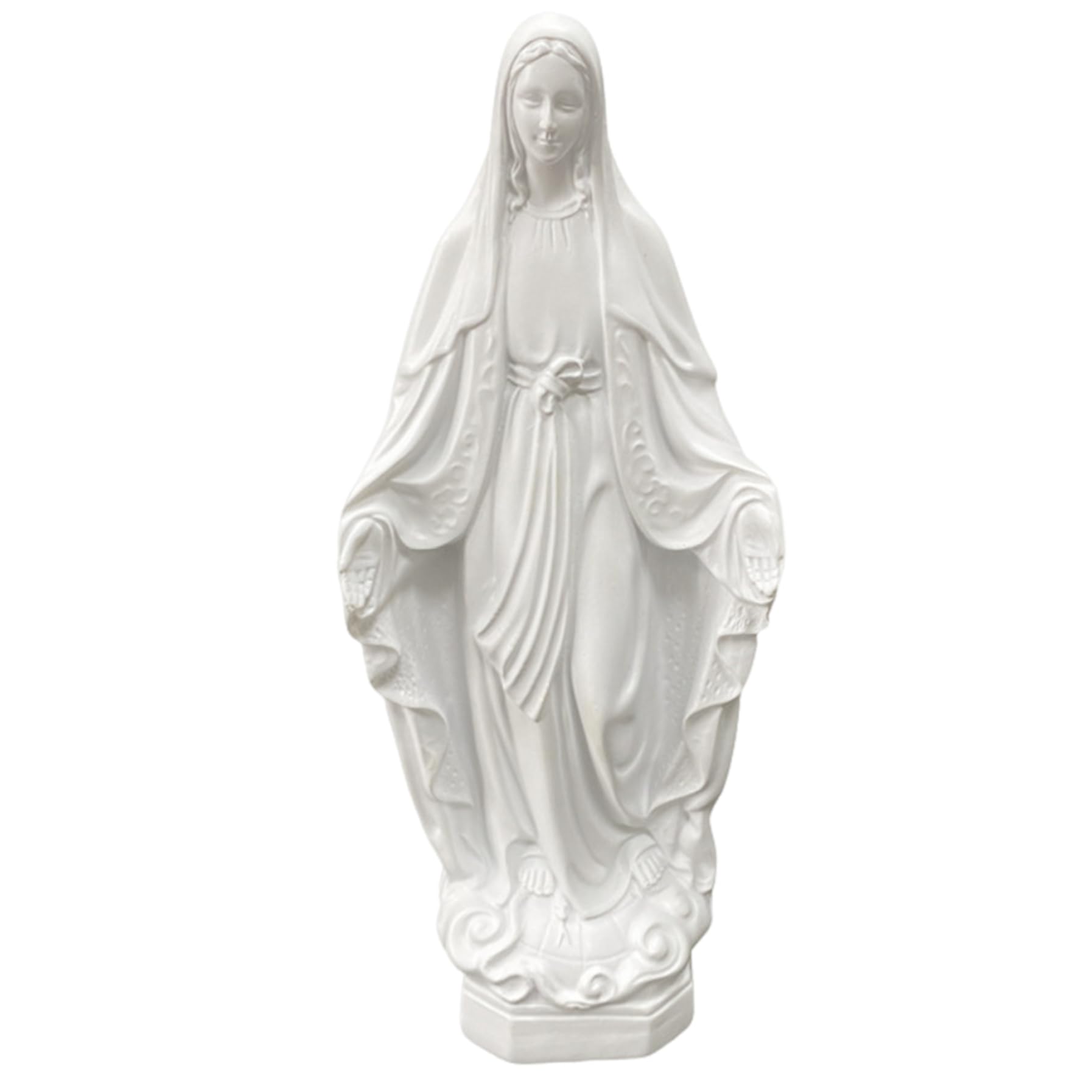 Statue de la Vierge réaliste en résine avec finitions d'art pour église