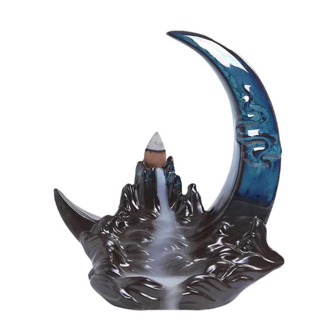 Brûleur d'encens cascade en céramique fait main idée cadeau originale pour décoration maison