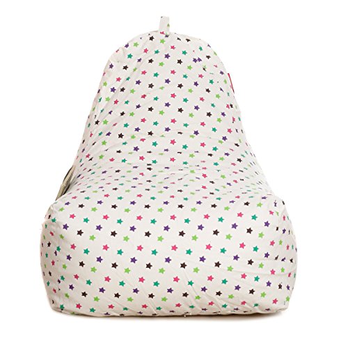Image of Style Homez HackeyCotton Canvas Star Printed Bean Bag XXL Size Filled with Beans Fillers