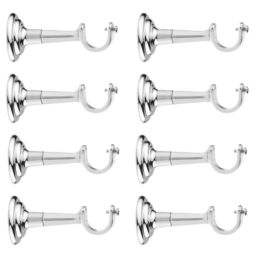 Rkoing® Elegant Antique Finish Curtain Support for Bracket Parda Holder Window Rod Support Fittings (Pack of 8, Silver) (B0C1553D5P) Amazon Price History, Amazon Price Tracker