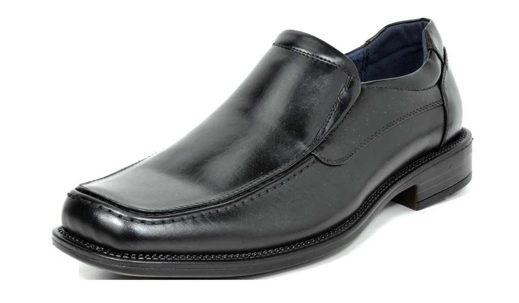 Men's Leather Lined Square Toe Dress Loafers Shoes