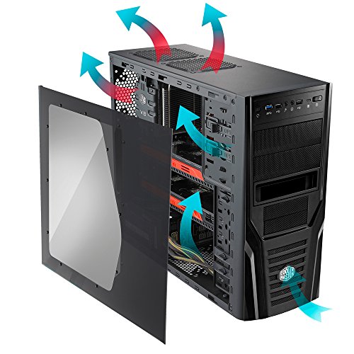 Image of Cooler Master Elite 431 Plus - Mid Tower Computer Case with USB 3.0 and Windowed Side Panel