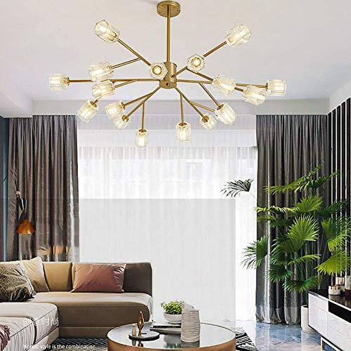 Chandelier Sputnik en cristal luminaire suspendu moderne G9 ajustable
