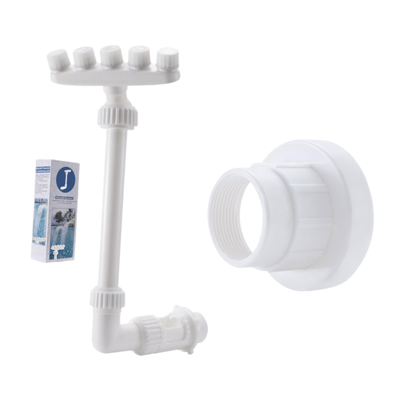 ATORSE Swimming Pool Waterfall Fountain Spray Fitting Replace Backyard 360 Rotating Three Layer Adapter Outdoor Fountains-image-49