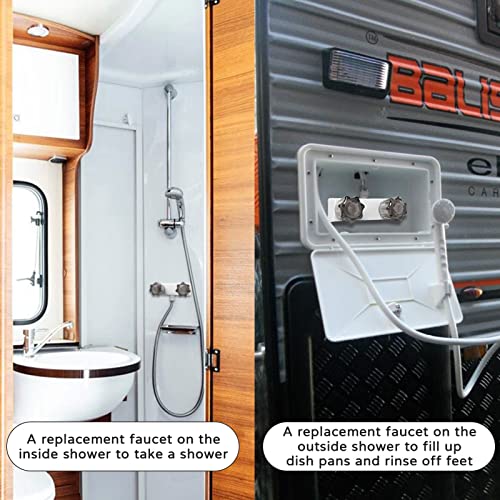 EXCELFU RV Shower Faucet, Camper Shower Faucet Replacement, 4" RV Shower Valve Diverter with