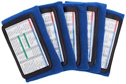 Football Play Wristbands - 5 Pack Youth Quarterback Gear - Wristband Playbook - Softball, Baseball & Soccer Wristbands - Adult Size - Male Athletes