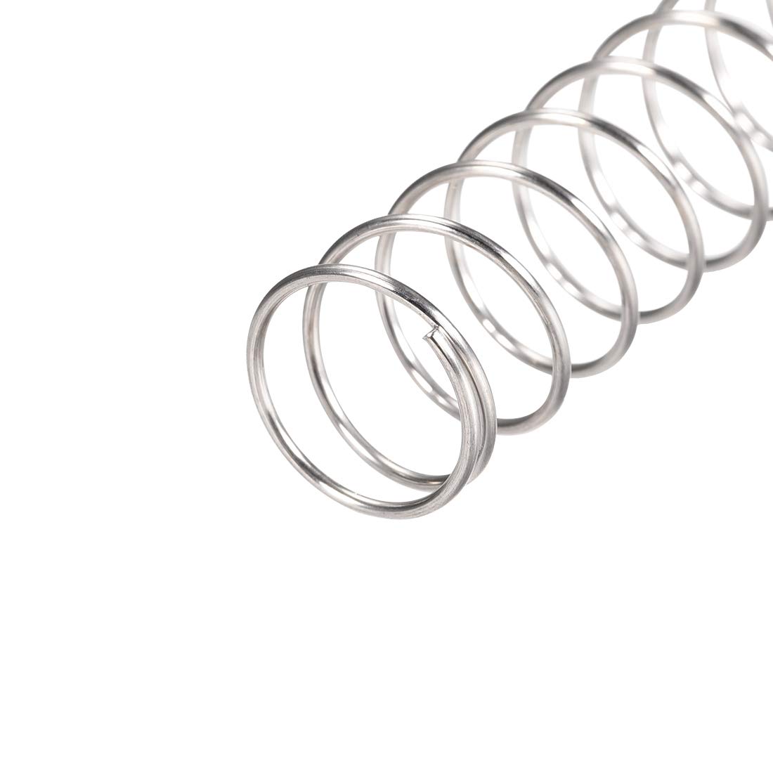 sourcing map 10 Stück Druckfeder 304 Edelstahl Druckfedern Spiralfeder Stahlfeder 15mm Außendurchmesser 1mm Drahtdurchmesser 40mm Komprimierte Länge 80mm Länge 35N Tragfähigkeit Silber