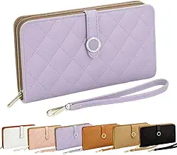 Carteira Feminina Social com 3 Divisórias, Alça de Pulso, Porta Cartão, 6 Cores