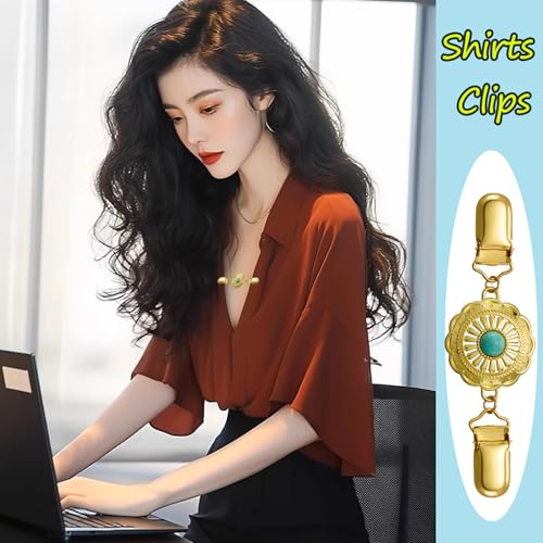 Image of Vintage Shirt Dress Cardigan Clip, Waist Clip for Women, Sweater Shawl Brooch Jacket for Clothing