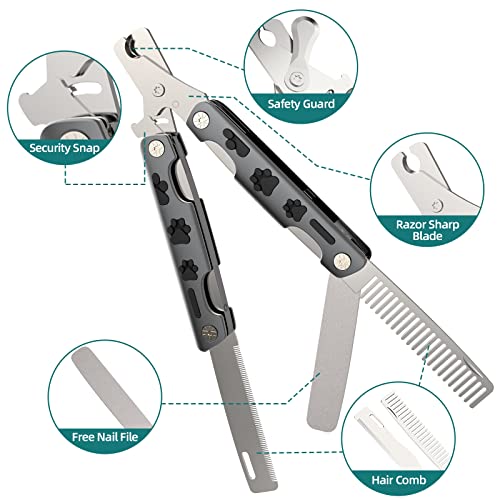 Pamlulu-Dog-Nail-Clippers-Trimmer-for-Small-Medium-Large-DogPet-Grooming-Tool-with-Quick-SensorNail-FileHair-Brush2Suitable-for-PetCats-RabbitsDogs
