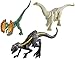 Produktbild Jurassic World Mattel  FPN83 Mini Action Dinos  3er Pack mit Apatosaurus, Dilophosaurus und Metallic Indoraptor