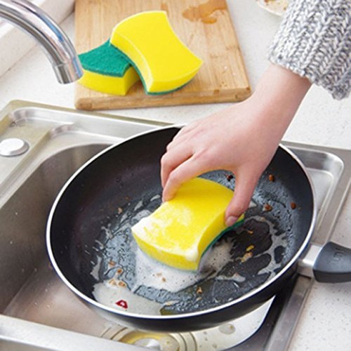 Generic 5pcs New Magic Sponge Brush Kitchen Washing Cleaner Amazon.in
