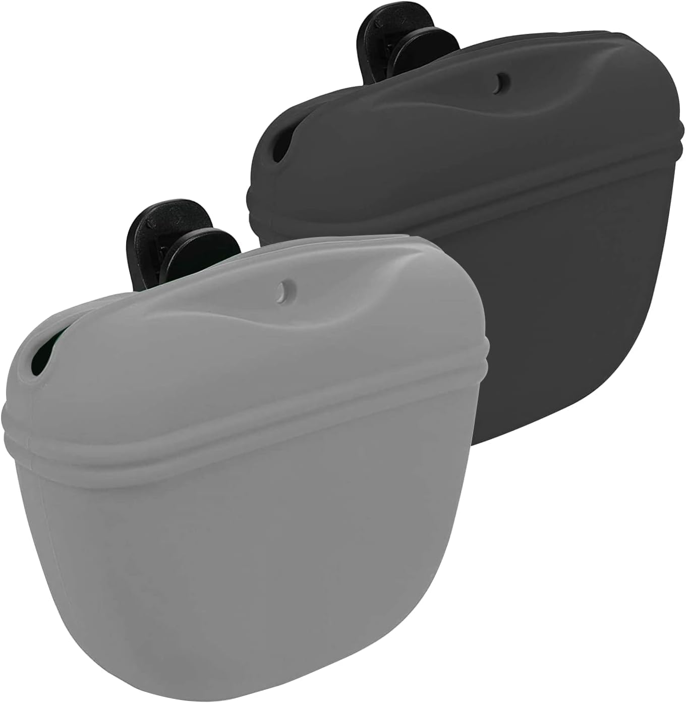 IMILIFE Bolsa de Entrenamiento para Perros Silicona Porta golosinas de Perro (Gris Negro)