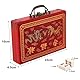 EIMZU Mini-chinesisches Majong-Set, 144 Mahjong Fliesen, Reise Spielset Beige, Antique Anzug Mahjong Set, Traditionelles Chinesisches Spiel
