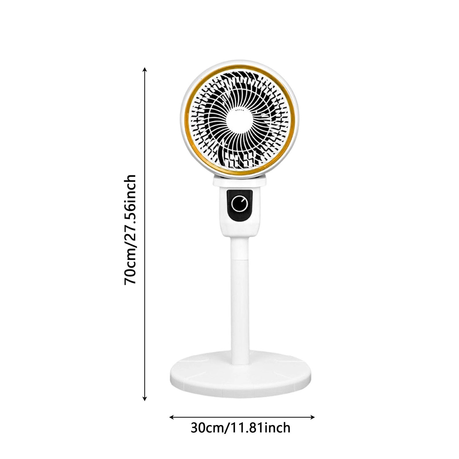 Générique Ventilateur bureau, sol, télescopique, oscillant, USB, tour personnelle portable avec hauteur réglable et flux d'air grand angle pour la maison, la chambre et les voyages (Blue, A)