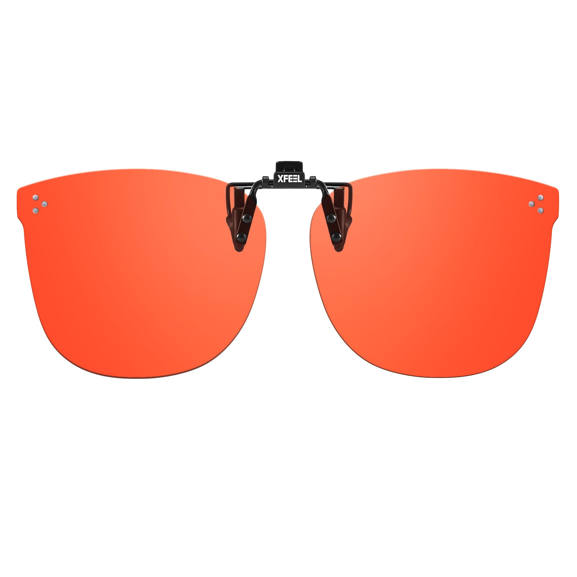 Xfeel Clip On Blue Light Blocking Glasses for Big Prescription Glasses Women Men, Fit Over Glasses for Computer, TV, Gaming