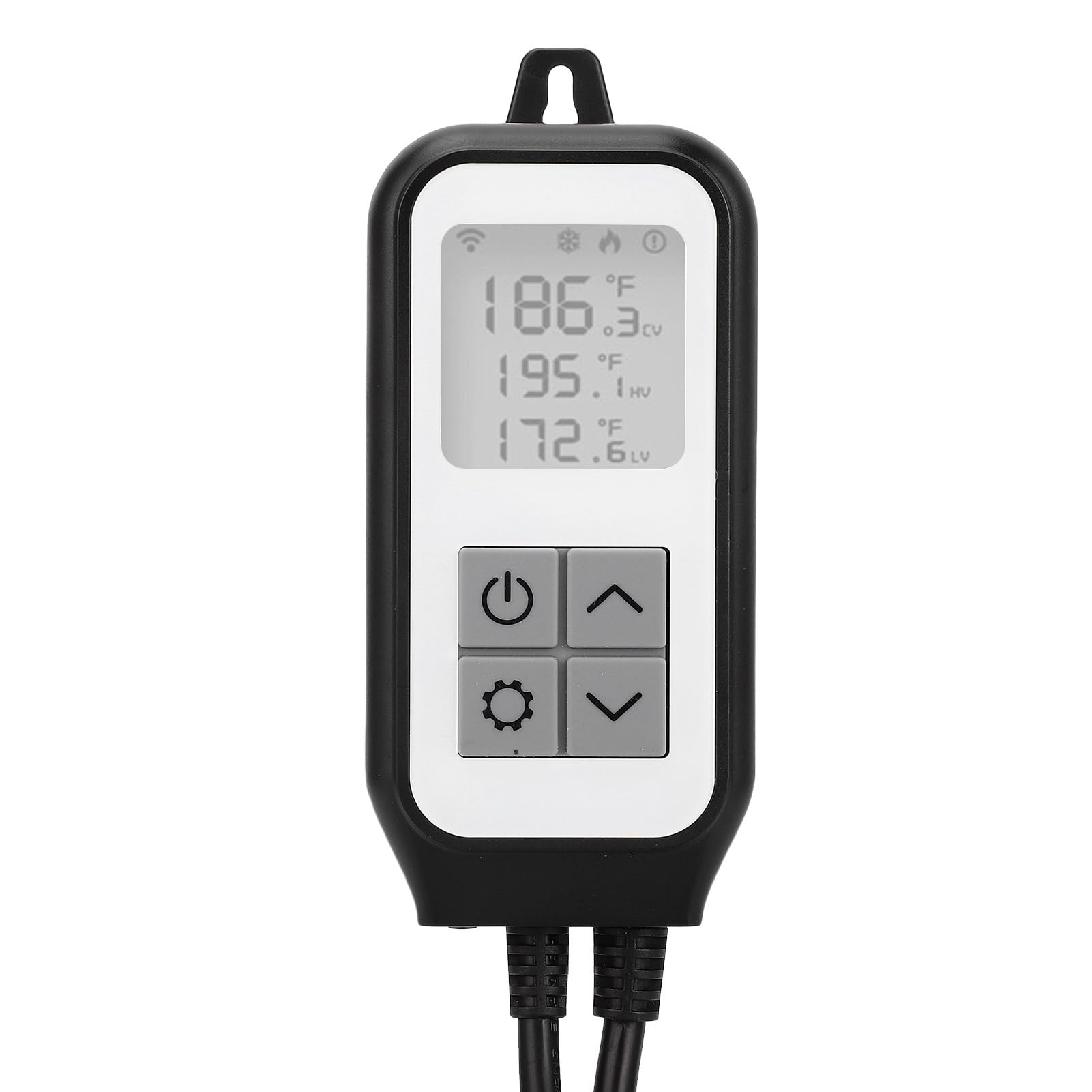 Garosa Uscita Termostato WiFi, Materiale PVC, Regolatore di Temperatura Intelligente con Controllo Remoto Tramite App, Sonda Impermeabile, Ideale per l'uso in Acquari e Serre (Spina europea 220-250