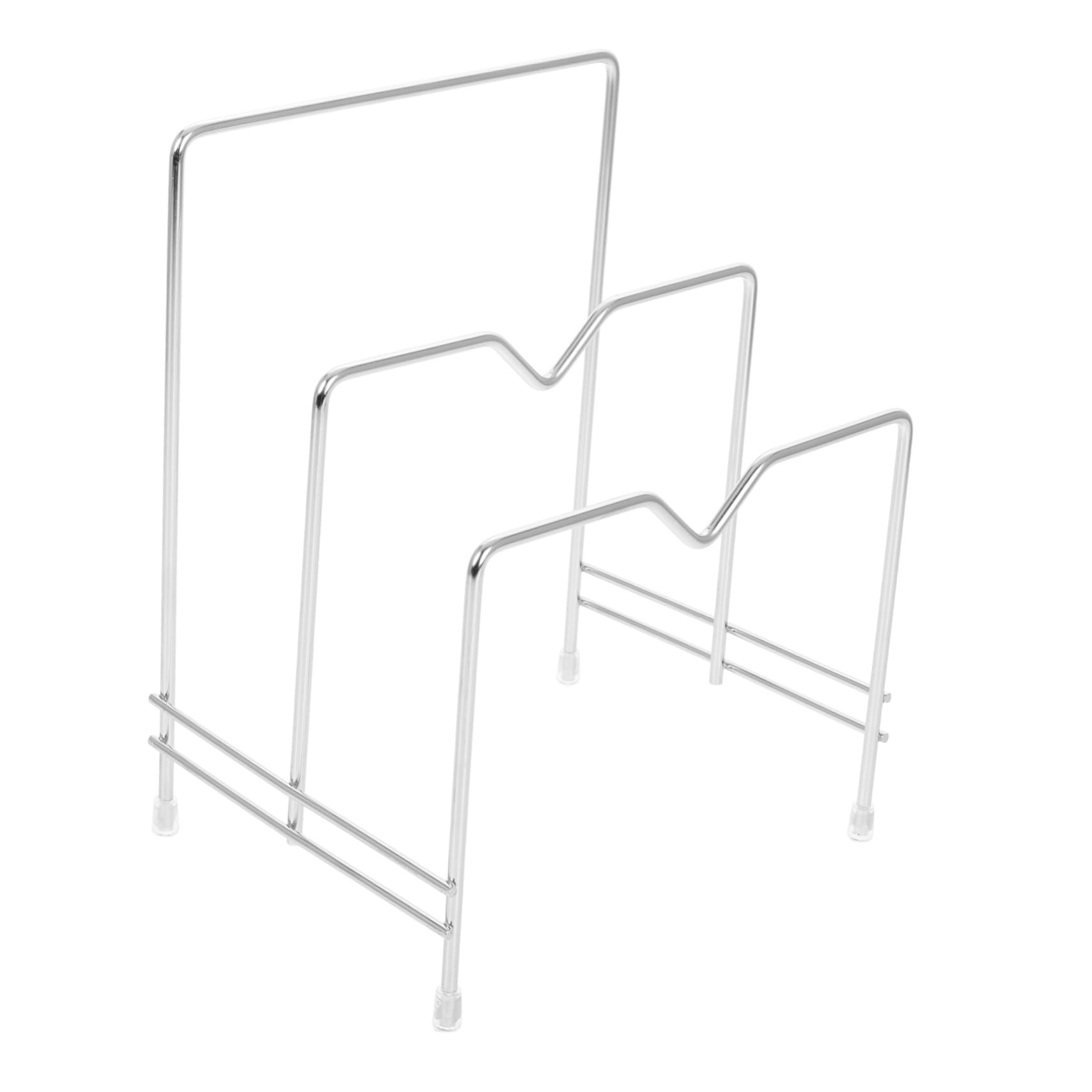 CONGARTENO Multifunctional Stainless Steel Bakeware Rack Cutting Board Holder Organizer for Pot Lids Cookware and Kitchen Utensils Space Saving Kitchen Storage