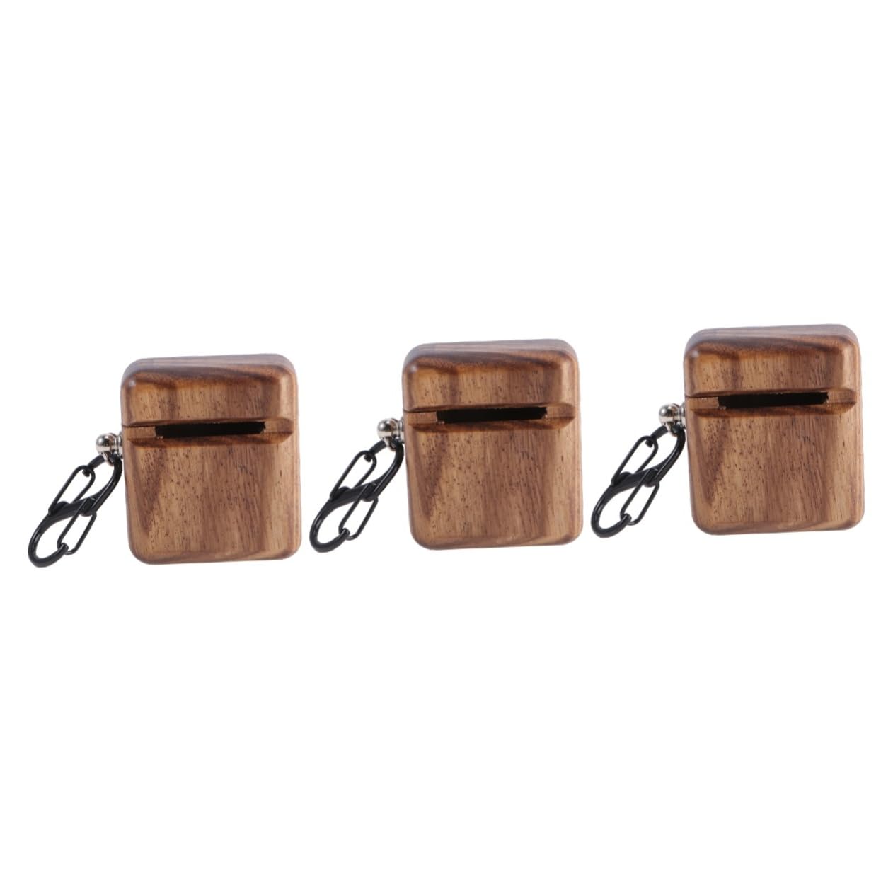 OSALADI 3piezas Funda De Madera para Auriculares Inalámbricos Estuche Protector Compatible Diseño Ligero y Duradero Color Marrón para Almacenamiento y Transporte