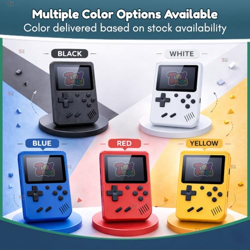 Image of TOYTONIC Rechargeable Pocket Video Game Console for Kids 400-in-1 Retro Handheld Gaming Device with Built-in Classic Games, TV Output Support(Color Assorted)