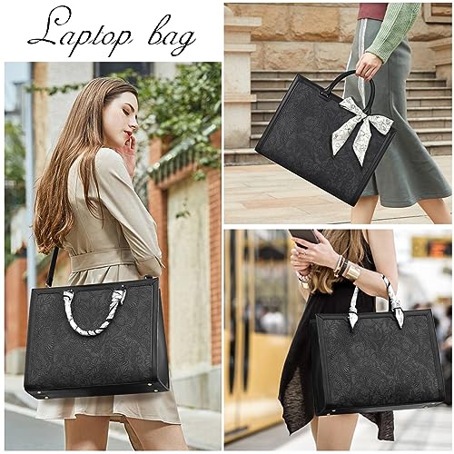 Maletín para Laptop de Mujer 15.6 Pulgadas Negro miniatura 2