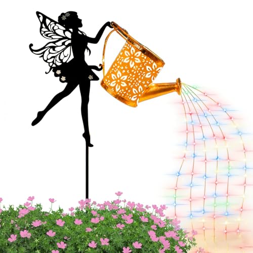 Solar Garden Can, Glowing Metal Watering Lamp, Pathway Light with Weatherproof Build, Rustproof Steel Outdoor Fixtures, Yard Decor with Starry Style, Patio Lighting for Walkways