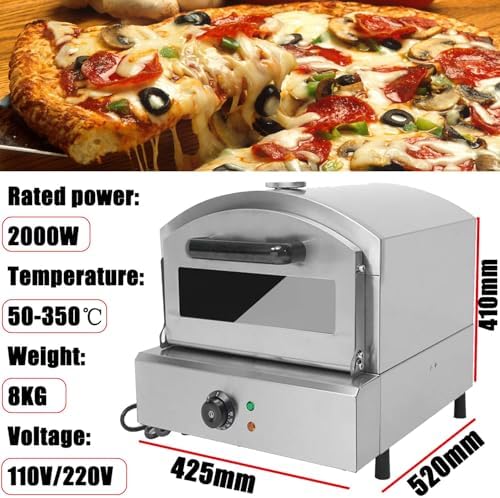 Commercial Stainless Steel Gas Pizza Oven, Electric Countertop Pizza Maker, High-Efficiency Toaster Oven for Restaurants, Professional Pizza Cooking Machine