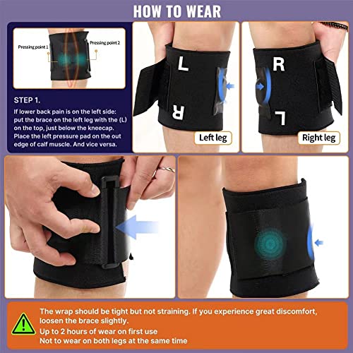 Lyyhmay Knee Brace For Sciatica As Seen On Tv With Pressure Point Brace Relieve Acupressure Leg Sciatica, Adjustable Self Heating Knee Support Wraps & Pain Relief For Men And Women (One Item) #TOP4