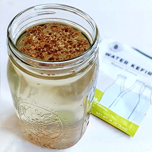 Image of Cultures for Health Water Kefir Grains | DIY Fermented Probiotic Drink for Stronger Gut Health | Heirloom Starter Makes Limitless Supply | Non-GMO Dairy Free Vegan Sparkling Water with Enzymes (8 - Pack)