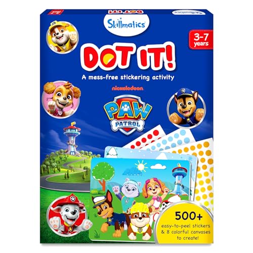 Image of Skillmatics Dot It Sticker Art - PAW Patrol, Mess-Free Fun for Kids, 500+ Stickers, Craft Kits, DIY Scrapbooking Activity, Gifts for Boys & Girls Ages 3, 4, 5, 6, 7