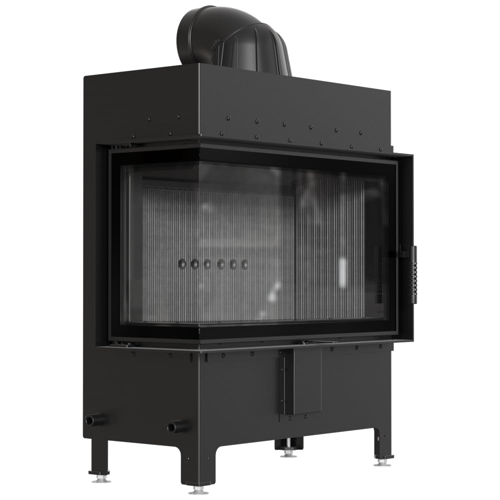 KRATKI Inserto per camino in acciaio a legna LUCY 14 kW Ø200 sinistro A