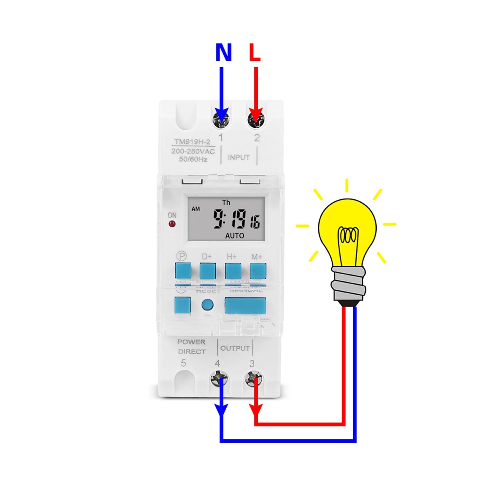 Temporizador electrónico programable semanal de 7 días con Control de Tiempo, relé de Cuenta Regresiva Digital de 16 A, 85-265 V CA, 12 V(12VAC)