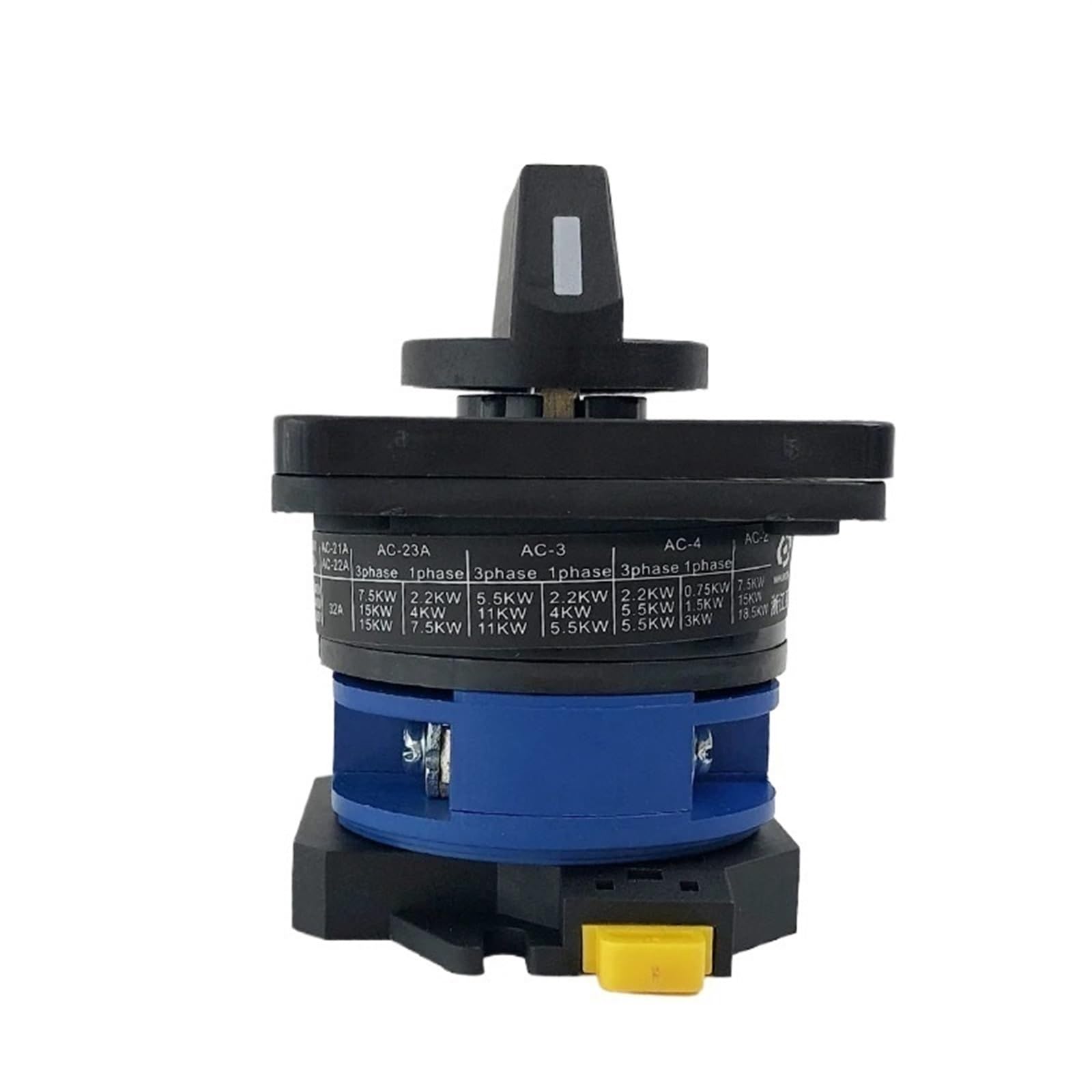 AARTERZZA LW28 YMW26 LW26-32/1DIN Rail Mounted Changeover Rotary CAM Switch 690V 32A 1 Pole Selector Silver Control Electronic Starter(Off-ON)