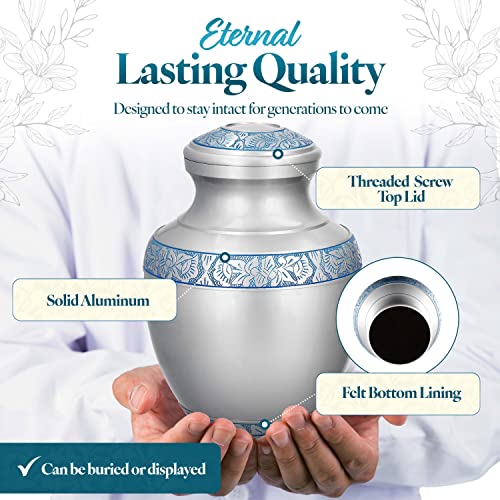 image for GSM Brands Cremation Urn for Adult Human Ashes - Large Handcrafted Fun