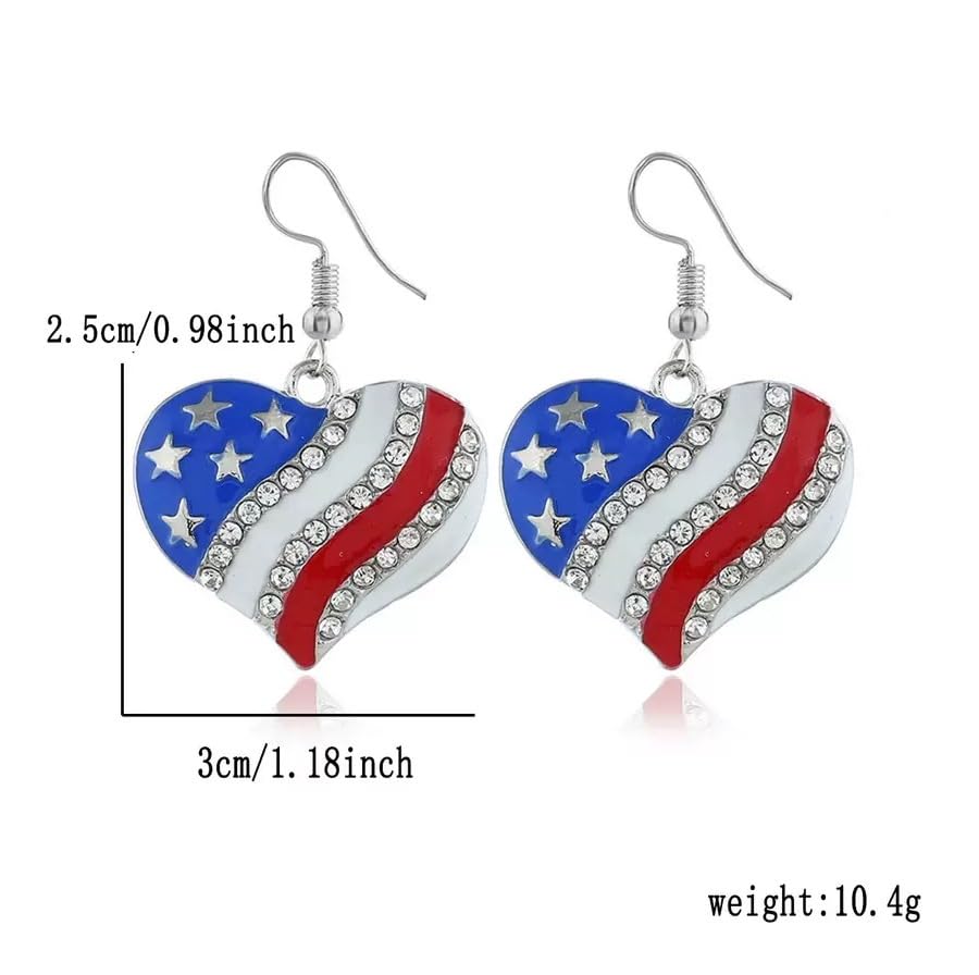 4th of July Earrings Patriotic Dangle Earrings Independence Day Jewelry Gifts for Women3