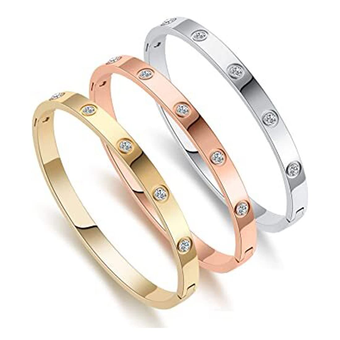 Jewels Galaxy Limited Luxuria Edition Delicate Love Heart Inspired Splendid Rosegold Bracelet For Women/Girls (Style 14) (SMNJG-CB-BNGJ-7683)