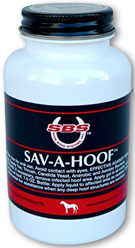 SBS Equine SAV-A-HOOF Liquid, Effective Against Hoof Disease, Built-in Dauber Treats Entire Hoof, 7.5 fl.oz.