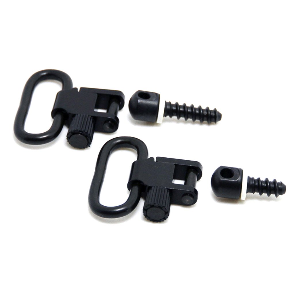 GUGULUZA Kit di Montaggio per Bretella Fucile, 2 Pezzi 2,5cm sgancio rapido Anelli + 2 Viti