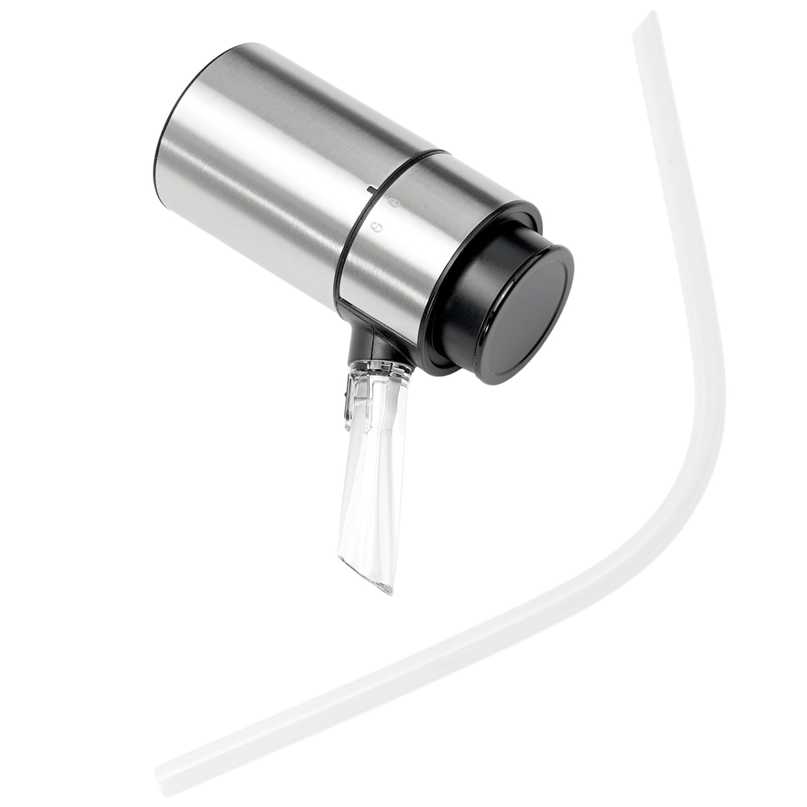 Aérateur de vin électrique automatique en acier inoxydable acrylique Décanteur rapide pour bar, fête, cuisine, noir argenté