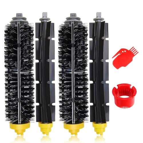 【Kit di valore】- Il kit accessori per Roomba 600 700 serie include Due paia di Spazzola Principale, 2 Strumento di Pulizia. Lama di pulizia che può tagliare e pulire efficacemente i capelli avvolti attorno alla spazzola principale.