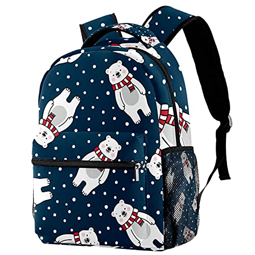Sac à dos ours polaire avec porte-bouteille pour enfants