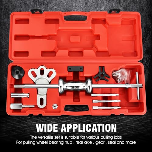 Image of DNA MOTORING 8-Way Slide Hammer Dent Puller Set Auto Body Repair Tool Kit For Most Front-wheel Drive Hubs Rear Axle Shafts, with Carrying Case, TOOLS-00294