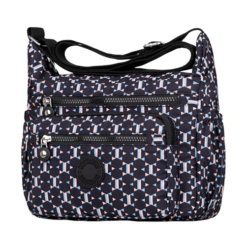 Image of Women's Crossbody Sling Bag | Multi Pocket Water Resistant Handbag for Ladies | Shoulder Purse with Spacious Interior & Adjustable Strap, Perfect for Travel, Shopping | 10 Pocket Organier