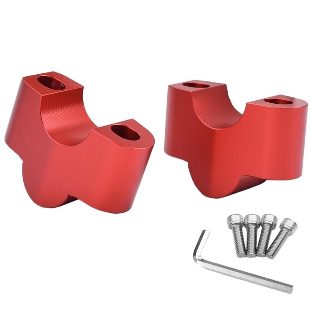 Guidon surélevé de 25mm en aluminium rouge pour moto Suzuki V-Strom DL1000