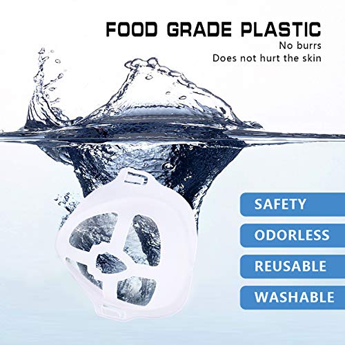 3D Face Bracket for Nose Pads,Lipstick protection Bracket Internal Protective Support Tailored For Nose And Mouth To Increase Breathing Space,Reusable Washable Translucent Pack of 5