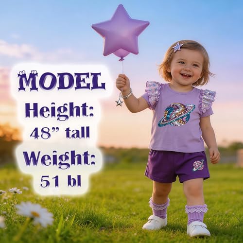 Image of VIKITA girls summer clothes toddler tshirts & shorts clothing sets cute birthday gifts for little kids